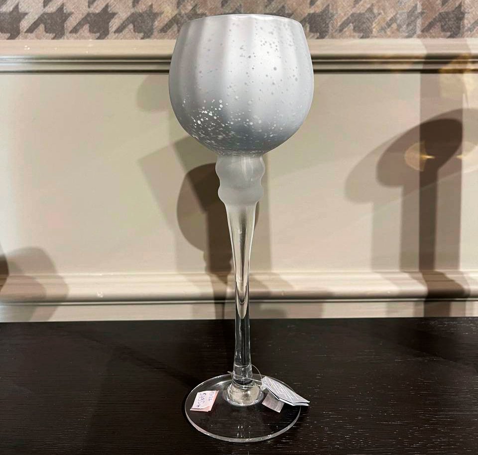 Carveli Підсвічник 30 см Unikat, Silver Glass