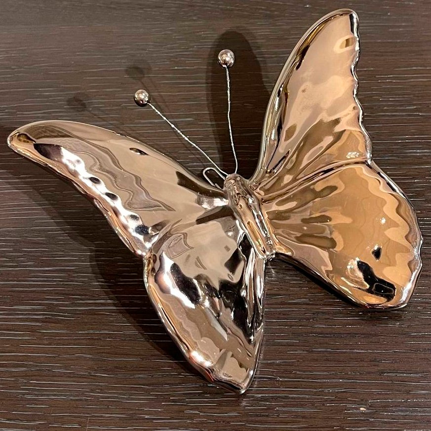 Home Decor Фігурка для декору Метелик 15 см, Farfalla-Lucida Platino